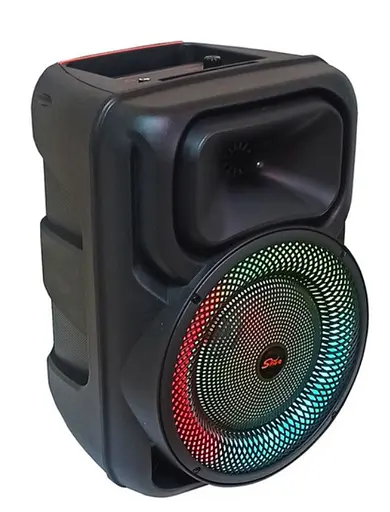 Портативна колонка Sing-e ZQS8147  з  мікрофонам та пультом Акустична система RGB підсвічування Чорний  200 Вт - фото 4