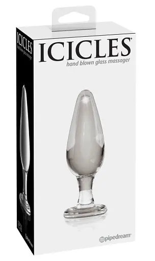 Анальна пробка Pipedream Icicles No.26, 11.4 см (прозора) - фото 6