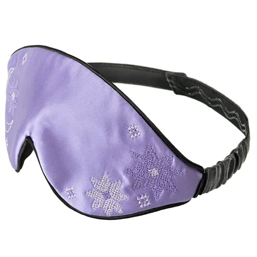 Маска для сну шовкова Чумацький Шлях 3.1 з вишитим українським орнаметом в Подарунковій упаковці Лаванда (1201-02) - фото 5