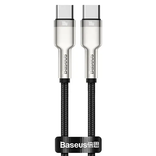 Дата кабель Baseus Cafule Series Metal Type-C to Type-C 100W (2m) (CATJK-D) Чорний