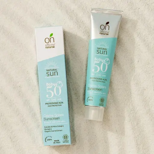 Дитячий сонцезахисний крем-флюїд SPF 50 в алюмінієвій тубі 75 мл Officina naturae - фото 4