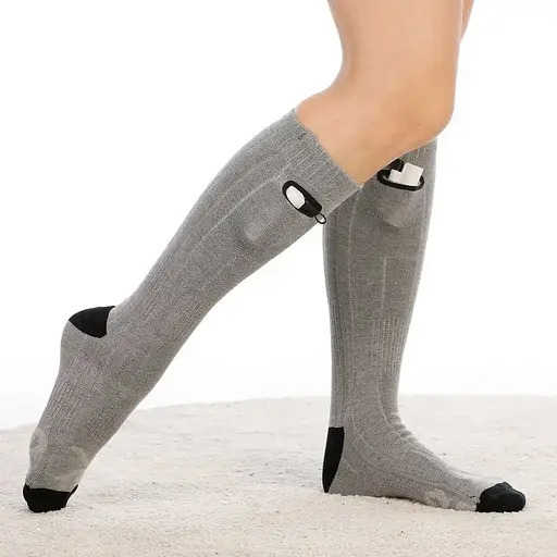 Носки с подогревом ZBHSWZ01 с блоком 5000mAh 38-44р. (Серый) - фото 5