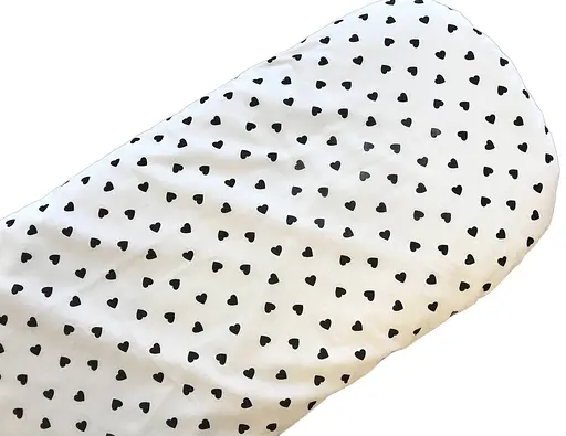 Простынь хлопковая Moontime в коляску "Сердечки" - фото 1