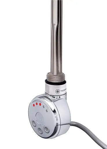 Електричний нагрівач ТЕН для рушникосушки TERMA MEG 300W хром кабель спіральний - фото 1