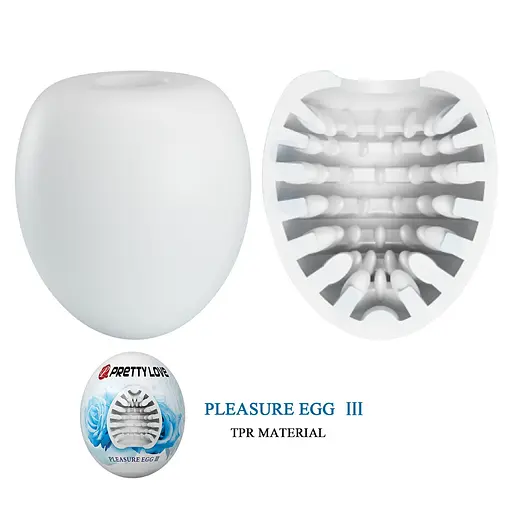 Мастурбатор яйце Pretty Love Pleasure Egg III білий - фото 3