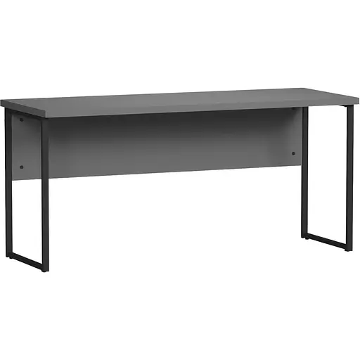 Стіл прямий лофт з екраном ОП-163 Orange-Line 1600х600х750 Чорний/Графіт