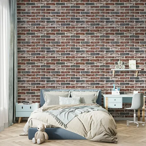 Самоклеящаяся 3D панель под кирпич клинкер оранжевый 700x700x4мм (414) SW-00000769 - фото 5