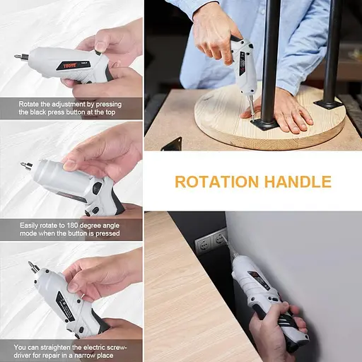 Бездротова електрична викрутка Flintronic, комплект електричних викруток з максимальним моментом, що крутить, 3,5 Н·м - фото 5