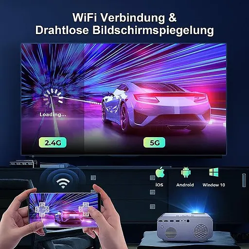 Проектор Giaomar ‎C12 Full HD Wi-Fi Bluetooth - фото 4