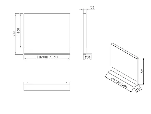 Дзеркало для ванної кімнати Ravak Formy 1000 біле X000000983 - фото 2