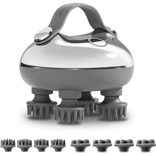 Беспроводной массажер для головы 3 режима 4 сменные массажные головки