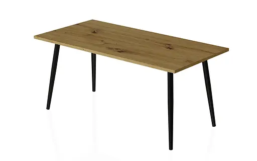 Стіл журнальний Монтана Ferrum-decor 45x100x50 Чорний метал ДСП Дуб Артізан 16 мм (FRD-106718) - фото 3