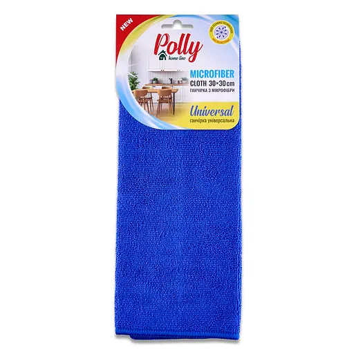 Тряпка из микрофибры Polly 30*30 см синяя (PO20168)