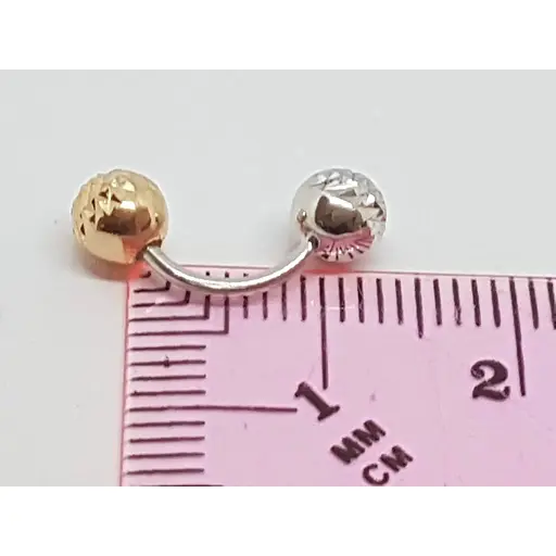 Золота сережка-пірсинг Favoritum. 320129_5_А_КБ - фото 3