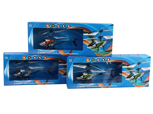 Вертоліт на радіокеруванні, із гіроскопом, метал, акумулятор, 40x6.8x16 см, E2301 (В асортименті) - фото 2