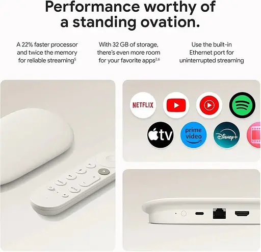 Смарт ТВ Google TV Streamer 4K Porcelain - фото 3