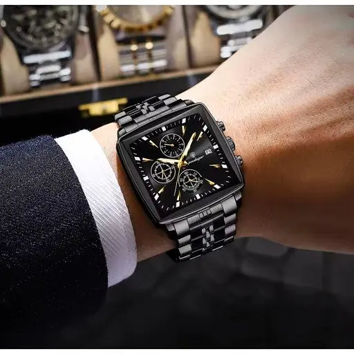 Чоловічий наручний годинник Poedagar Parus (Чорний) - фото 4