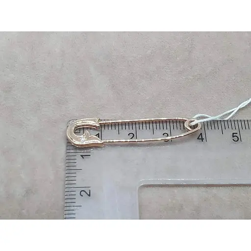 Золота брошка-шпилька Гаразд з діамантом. 3083329 - фото 3