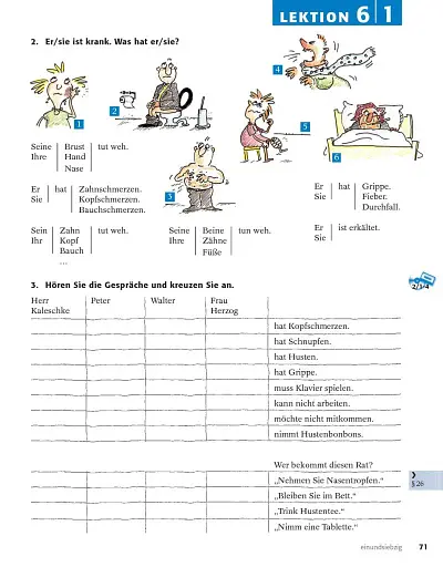 Themen aktuell 1. Kursbuch und Arbeitsbuch mit integrierter Audio-CD. Lektion 6–10 - фото 6