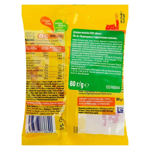 Цукерки желейні JOJO Bears з фруктовими смаками 80 г - фото 2