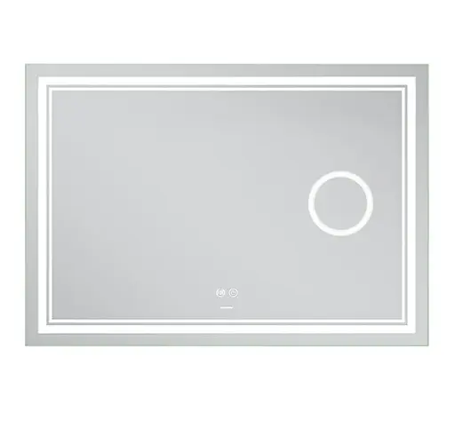 Дзеркало Mixxus Premium QUADRO MR20-120x80 (LED Touch, Anti-fog, лінза) (MP6624) - фото 2