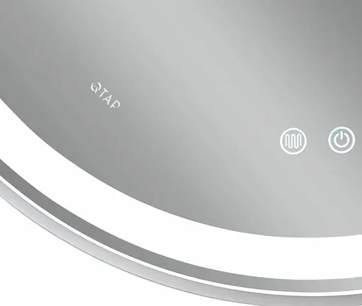 Зеркало Qtap Gemini круглое с LED-подсветкой Touch QT2578R8071W - фото 8