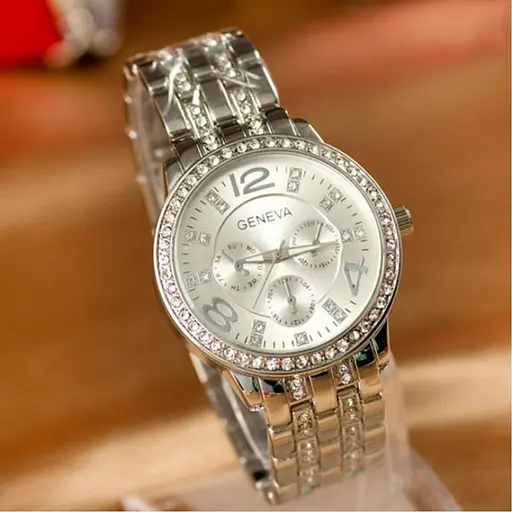 Наручний годинник жіночий Geneva 42 мм Silver (194) - фото 4