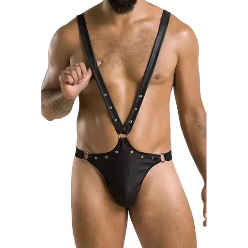 Чоловічий боді Passion 028 Body Harry black L/XL