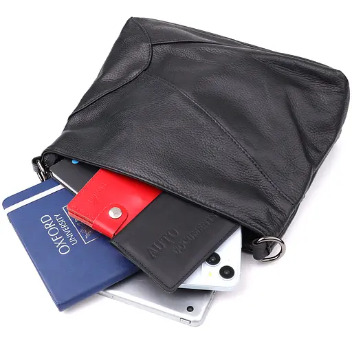 Женская сумка Vintage с двумя ремешками из натуральной кожи 22х16х6 см sum0027578 - фото 10