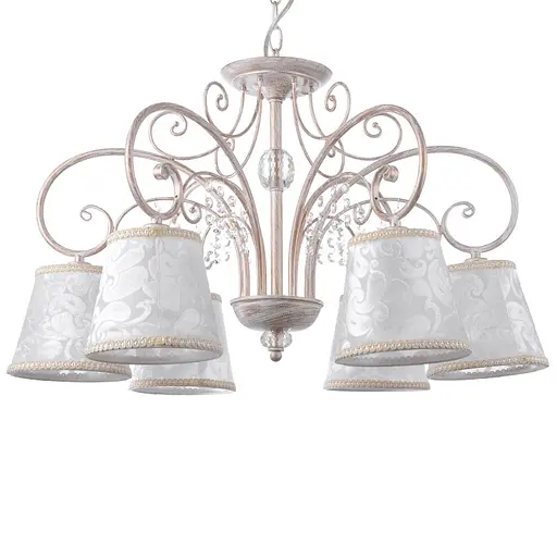 Люстра подвесная Brille с абажуром классическая E14 40W WH (BKL-572S/6) - фото 3