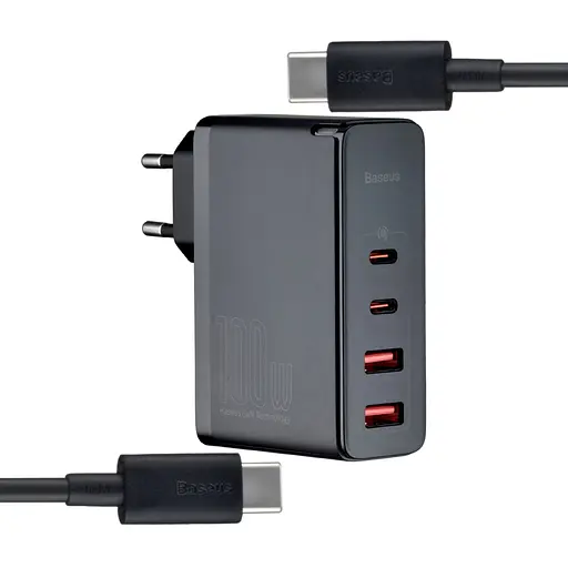 Сетевое зарядное устройство для Baseus GaN2 Pro Quick Charger 2C + 2U 100W EU Черный - фото 1