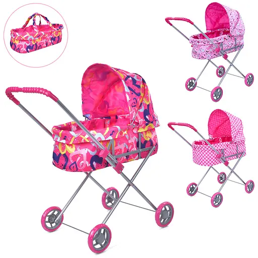 Коляска для ляльки, метал, 73x64x36 см, висота до ручки 61 см - фото 2