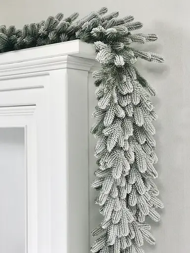 Гирлянда хвойная Hvoya Traditional пышная литая заснеженная 1.2 м - фото 7