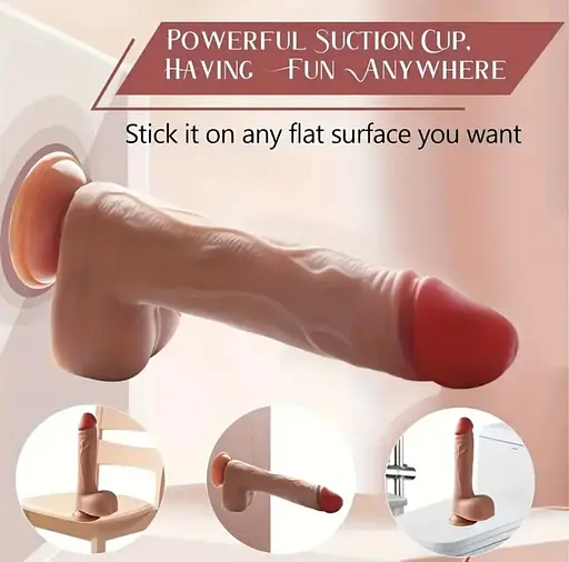 Реалістичний вібратор із підігрівом і телескопічним механізмом обертання, з пультом керування - фото 15