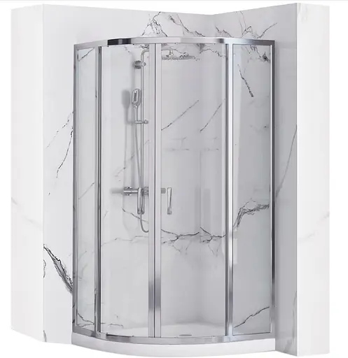 Душевая кабина Rea Look chrom 90x90 REA-K7905, Хром, Универсальная - фото 1