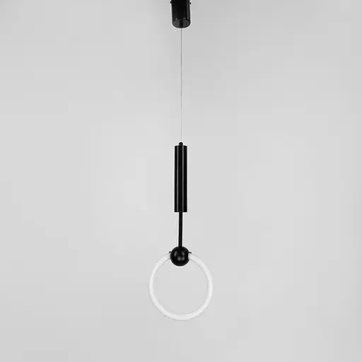 Подвес со светодиодным кругом и черным корпусом | Line F | Арт. D18/1 BK - фото 9