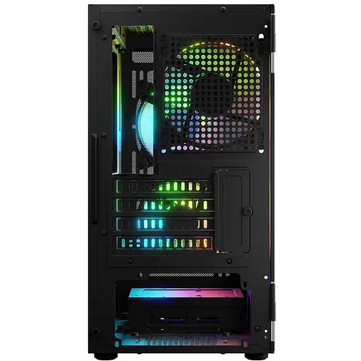 Корпус LogicConcept PORTOS MESH+GLASS ARGB fans 3x120mm BLACK без БП mATX - фото 4