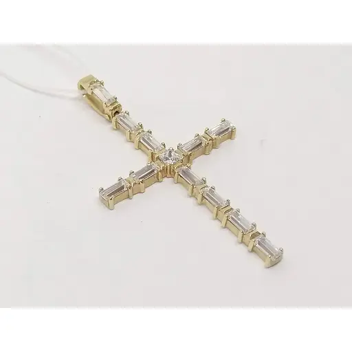 Золотий хрестик Імперія золота з фіанітами. КР274И - фото 4