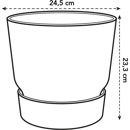 Горшок Elho greenville round 25 см сливовый (552176) - фото 3