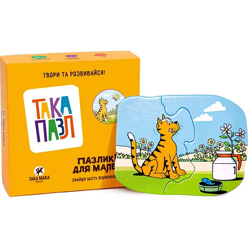 Пазли для дітей Така Мака Така Пазл Котик 6 елементів (160001-UA) - фото 3