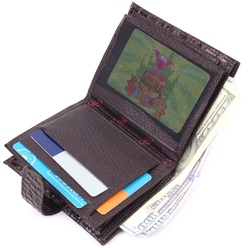 Мужской кошелек из натуральной кожи 9.5х11х2.5 см KARYA 9.5х11х2.5 см acs0024258 - фото 5