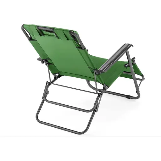 Шезлонг лежак Outtec раскладной зеленый - фото 3