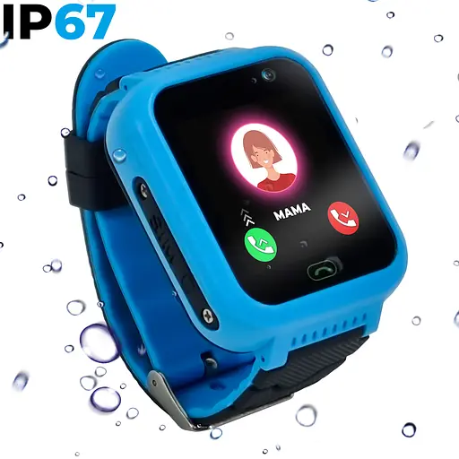 Детские водонепроницаемые смарт-часы с GPS JETIX DF22 Light Edition оригинальные с телефоном и камерой (Blue) - фото 4