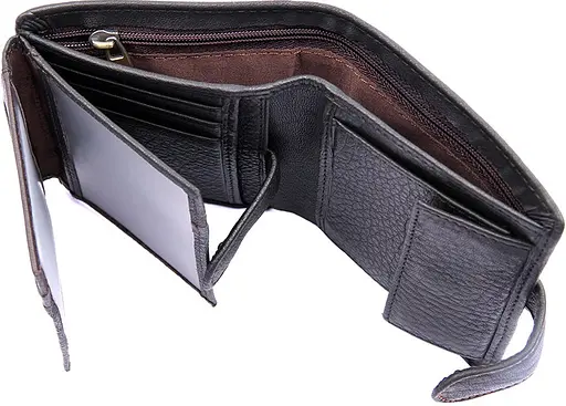 Мужской кожаный кошелек Vintage 9.5х14 см acs0015342 - фото 3