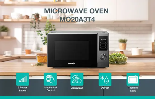 Мікрохвільова піч Gorenje 20л 700Вт дисплей нерж - фото 6
