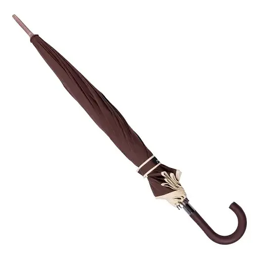 Зонт-трость Yiwu HP-23-16BR полуавтомат складной 120 см коричневый - фото 2