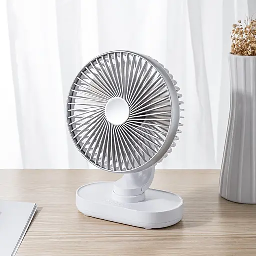 Вентилятор настольный беспроводной GXQC D77 серебристый - фото 3