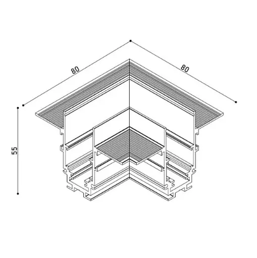 З`єднання кутове 90° (стеля-стеля) KLOODI KDMG-TRX ZM BASE 90 WH - фото 2
