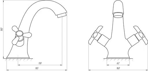 Змішувач для умивальника Domino DYM-H1-Green Хром - фото 4