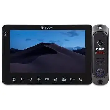 Комплект відеодомофона BCOM BD-780M Black Kit (7 дюймів домофон з пам'яттю, запис руху, 1000ТВл панель виклику) - фото 1